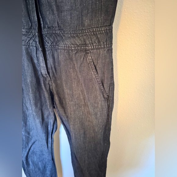 Bridge & Burn Mosby Jumpsuit Coveralls Denim Blue Linen Cotton Size Small EUC - Picture 8 of 9